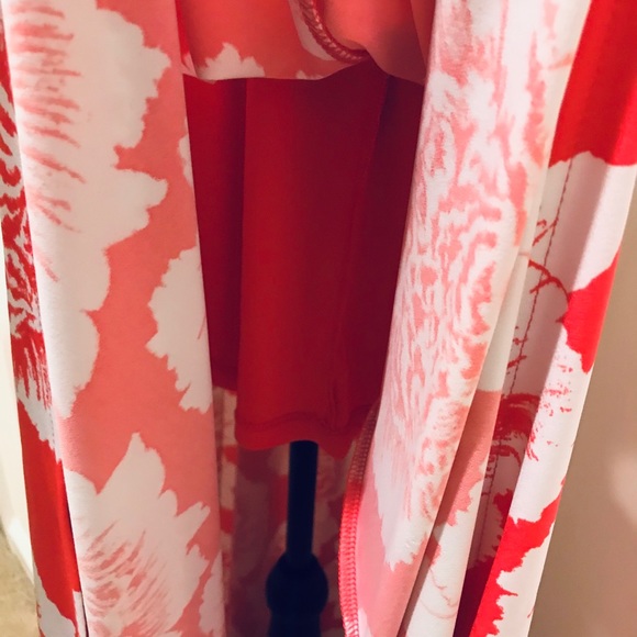 Slit-Front Maxi Skirt - Red Floral in Ultra Red - Picture 3 of 4